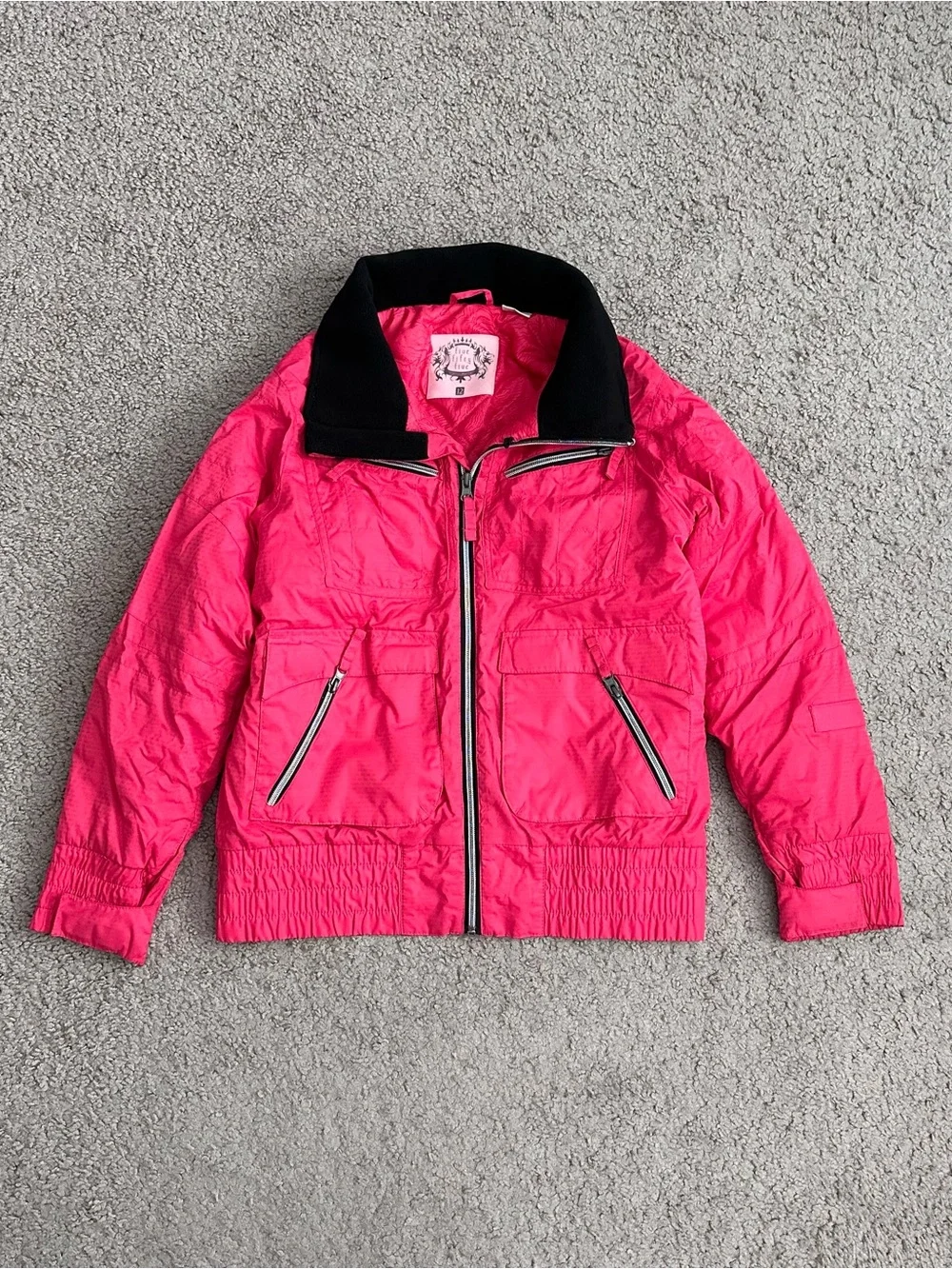 Five Fifty Five Pink Jacket Snow Puffer Girls 12